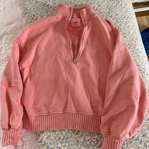 Aerie Coral Zip-Up Jacket